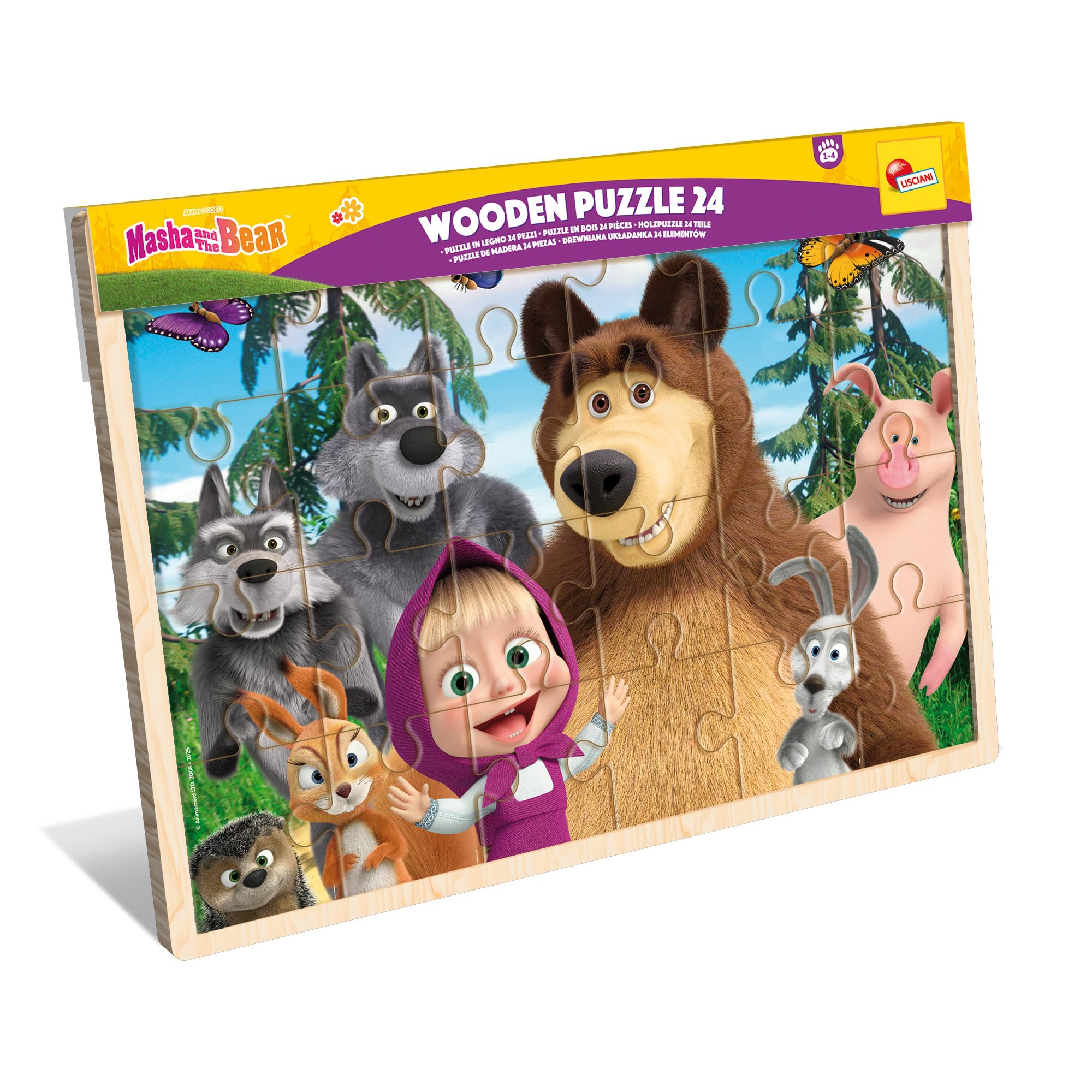 Amazon.com: Lisciani – MASHA and MICHKA Wooden Puzzle – For